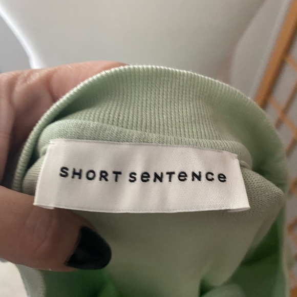 Short Sentence Designer Label Mint Green Sweater Xs My Weekend Is All Booked - Picture 6 of 9